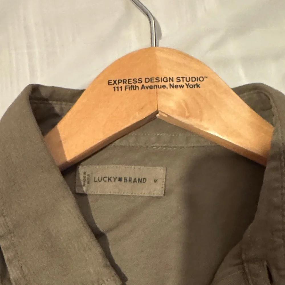 Lucky Brand Khaki Button-Up Shirt - Picture 2 of 2